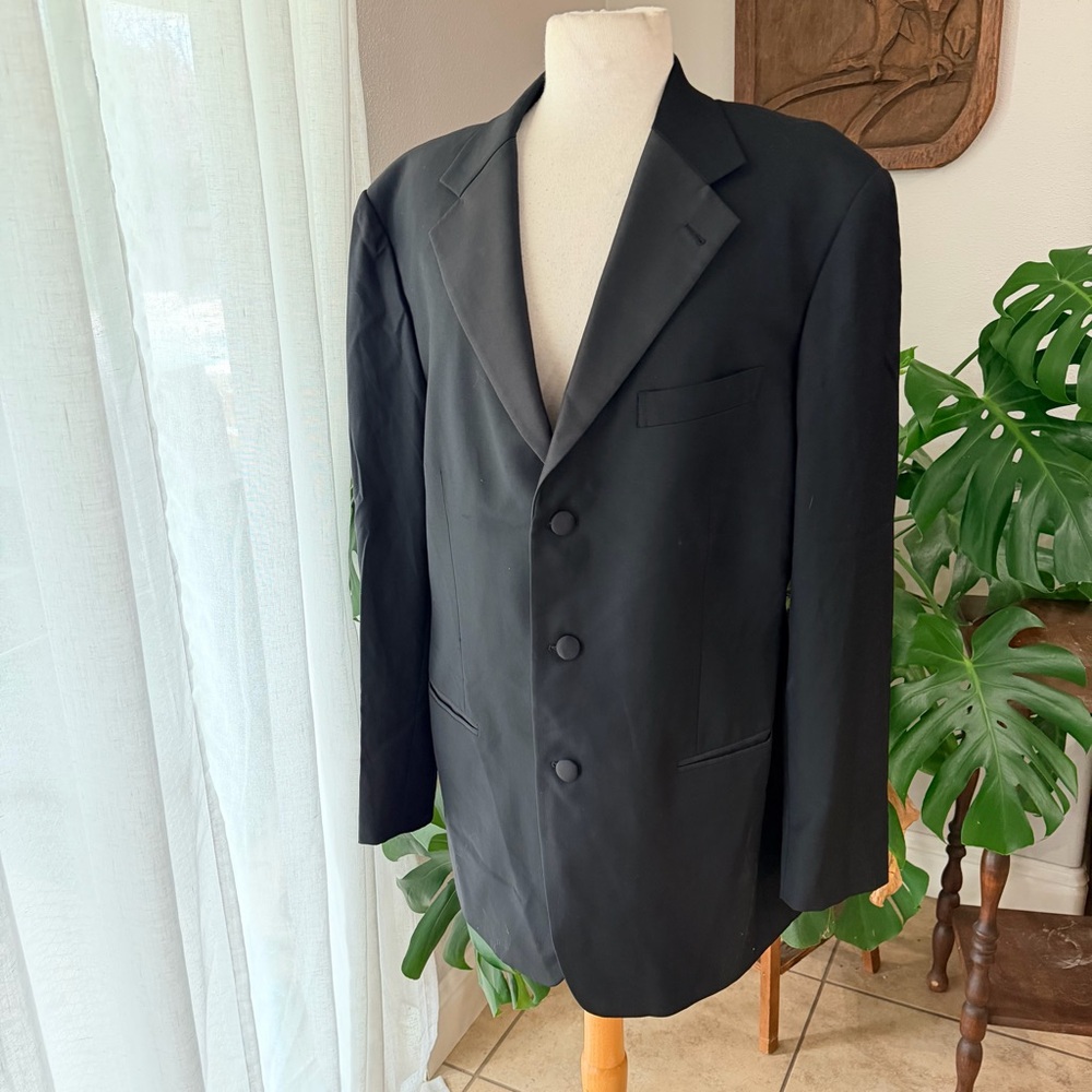 Valentino Garavani Tissus Custom Tailored Blazer Black Wool